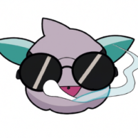 Weezing the pokemon wearing black rimmed sunglasses